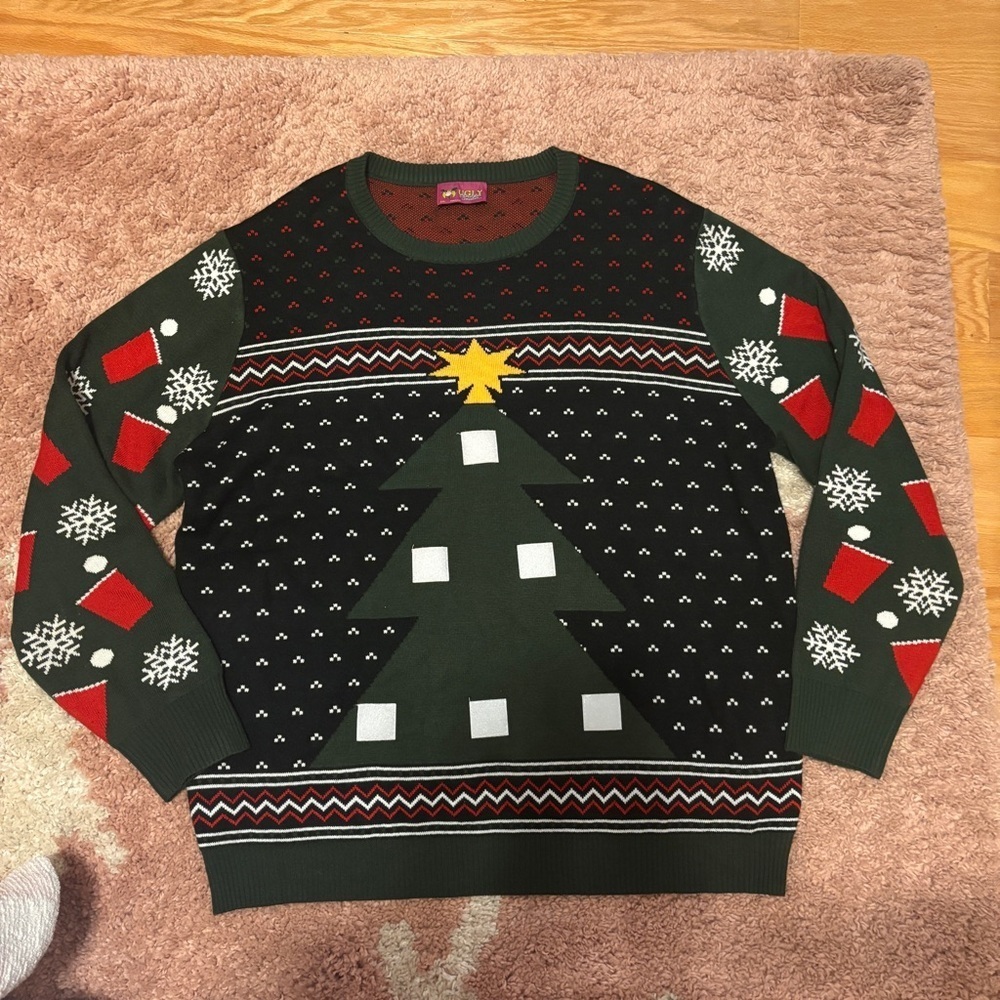 Beer Pong 3D Ugly Christmas Sweater Multicolored Size 2XL Men’s/Womens - Picture 2 of 8